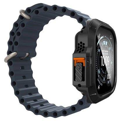 Spigen Lock Fit-deksel med skjermbeskytter for Apple Watch Ultra-serien, svart ACS12054