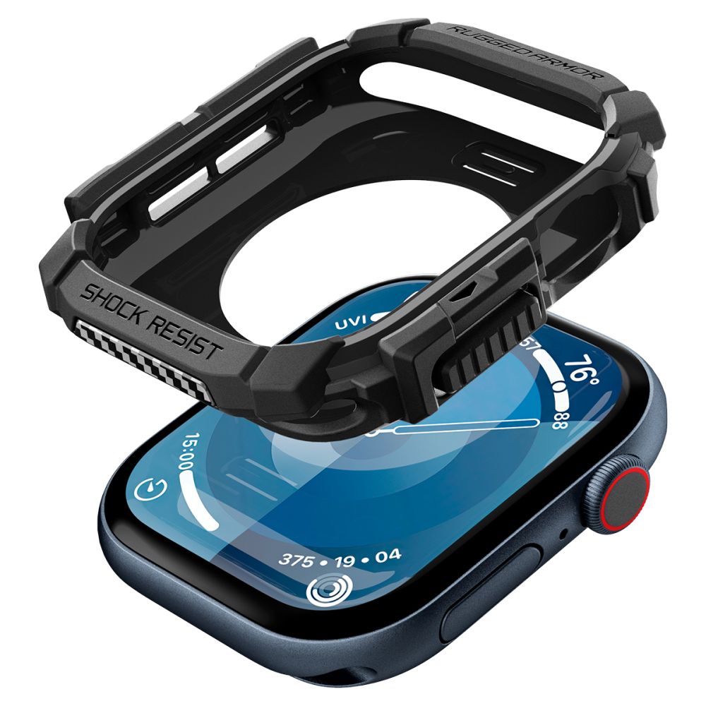 Spigen Rugged Armor deksel for Apple Watch Series 10 / 11 42mm, Svart ACS08585