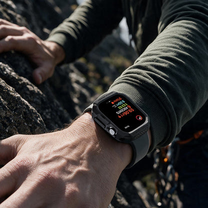 Spigen Rugged Armor deksel for Apple Watch Series 12 46mm, Matt svart ACS11886