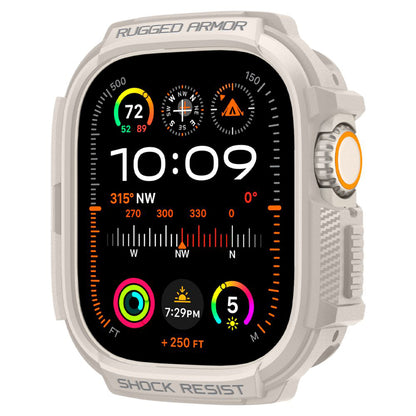 Spigen Rugged Armor deksel for Apple Watch Ultra Series, Beige ACS07381
