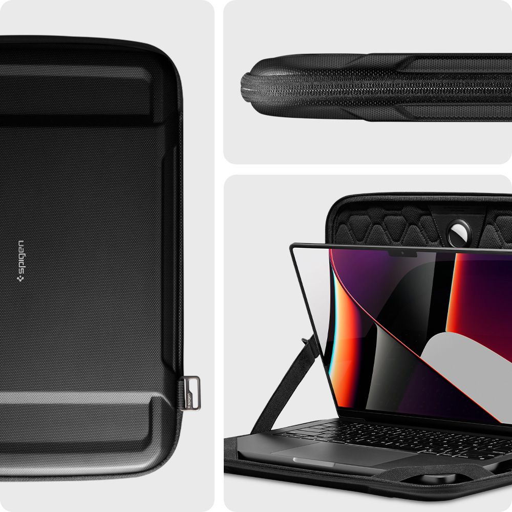 Spigen Rugged Armor-etui for bærbar PC 13 tommer - 14 tommer, svart AFA04270