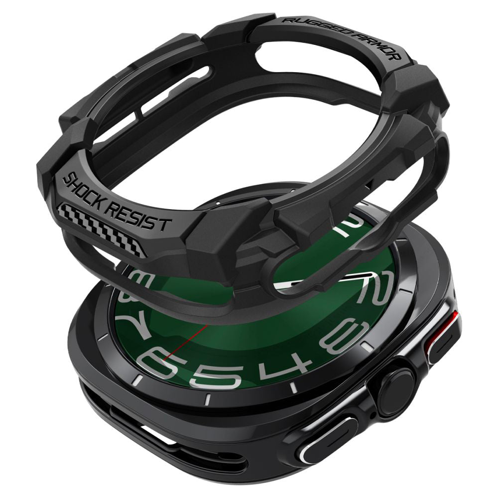 Spigen Rugged Armor deksel for Samsung Galaxy Watch Ultra, Svart