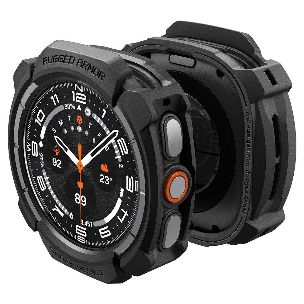 Spigen Rugged Armor deksel for Samsung Galaxy Watch Ultra2, matt svart ACS11611