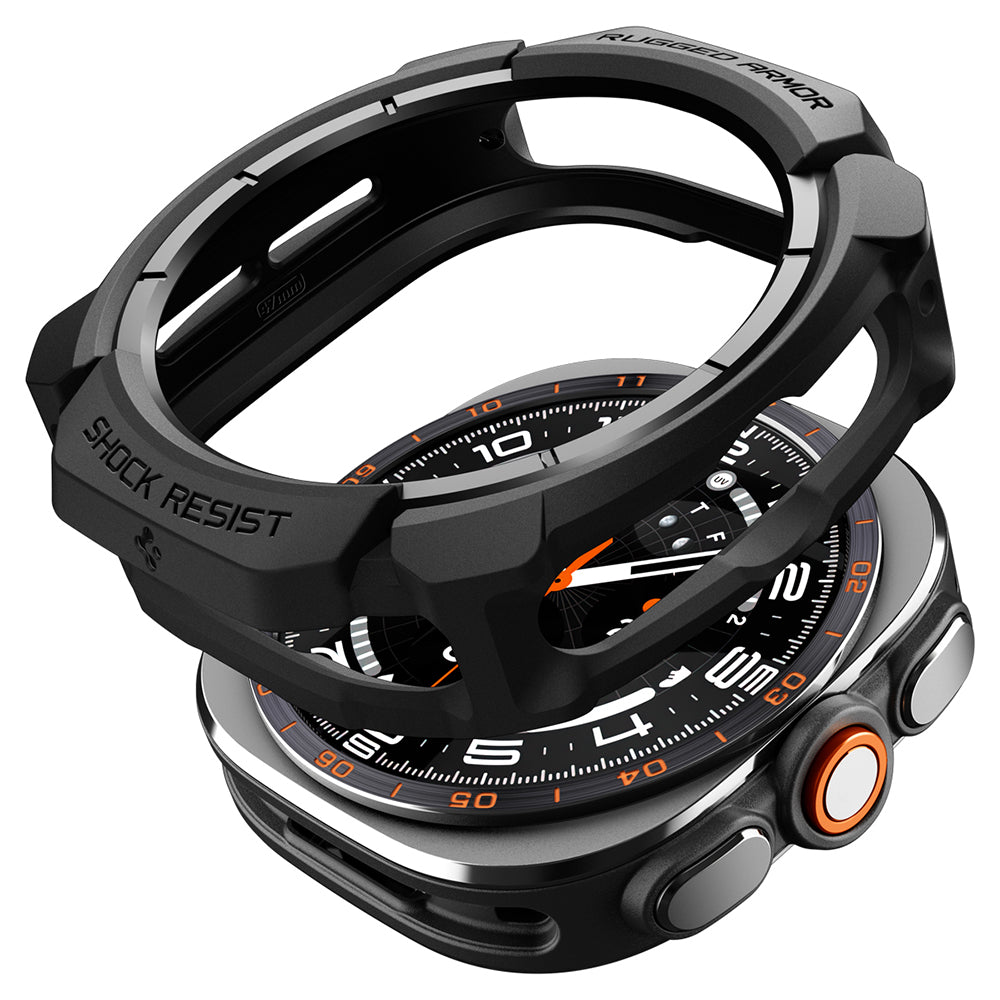 Spigen Rugged Armor deksel for Samsung Galaxy Watch Ultra2, matt svart ACS11611