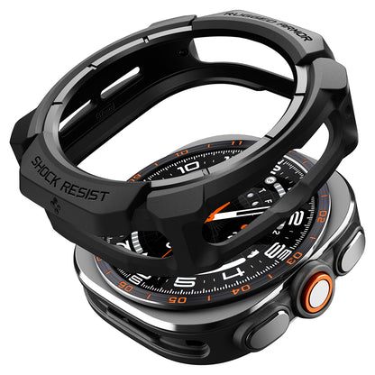 Spigen Rugged Armor deksel for Samsung Galaxy Watch Ultra2, matt svart ACS11611
