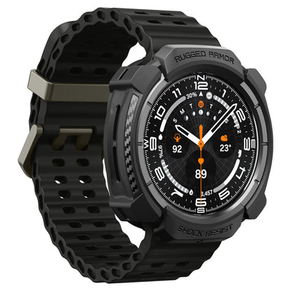 Spigen Rugged Armor deksel for Samsung Galaxy Watch Ultra2, matt svart ACS11611