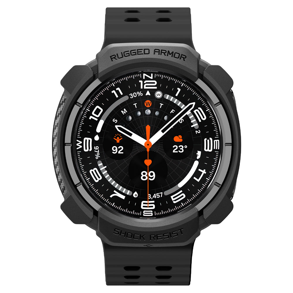 Spigen Rugged Armor deksel for Samsung Galaxy Watch Ultra2, matt svart ACS11611