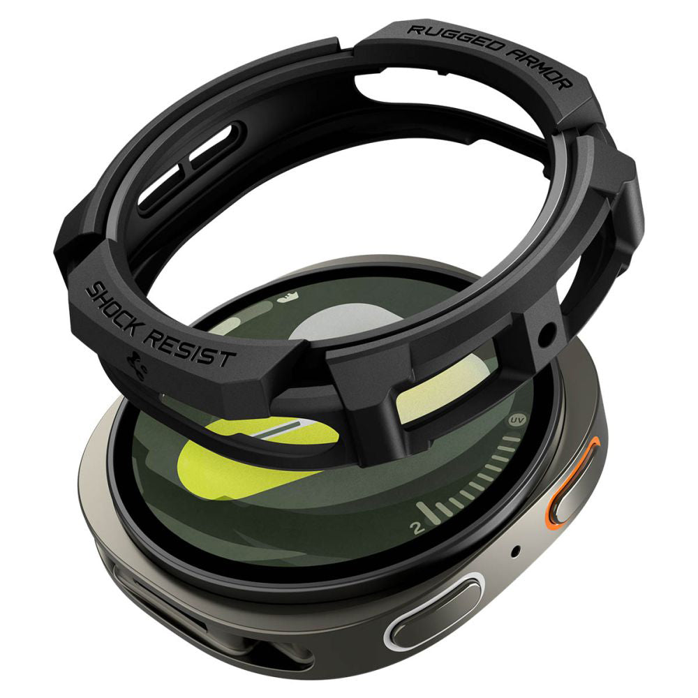 Spigen Rugged Armor deksel for Samsung Galaxy Watch8 40mm, Svart ACS10004