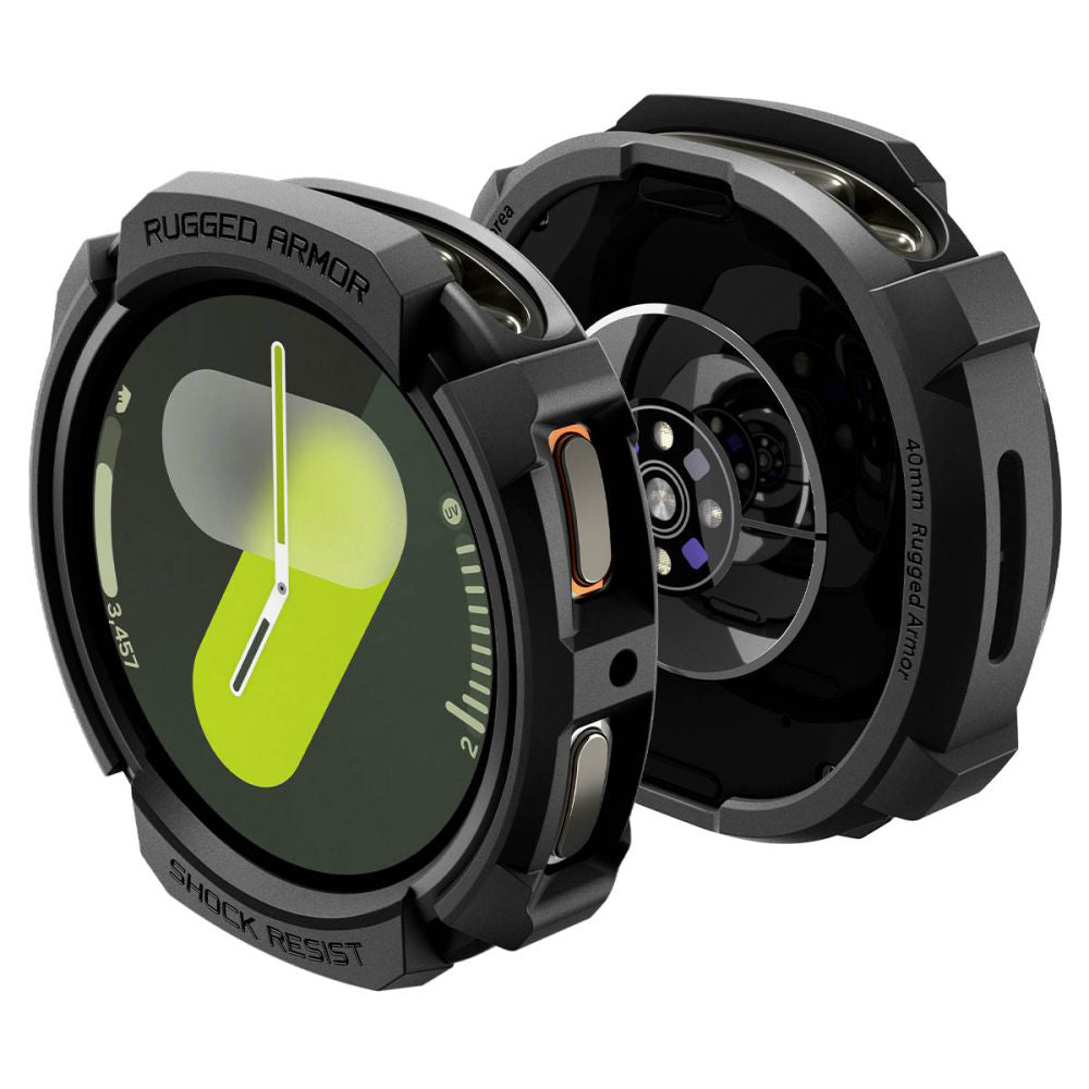 Spigen Rugged Armor deksel for Samsung Galaxy Watch8 40mm, Svart ACS10004