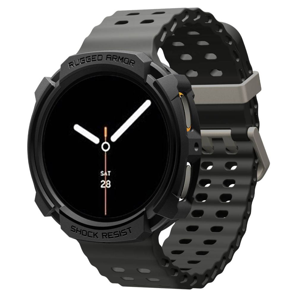 Spigen Rugged Armor deksel for Samsung Galaxy Watch8 44mm, Matt svart ACS10006