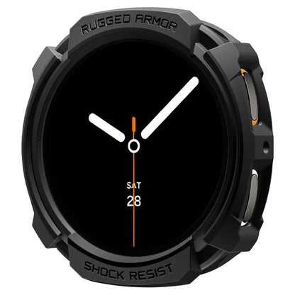 Spigen Rugged Armor deksel for Samsung Galaxy Watch8 44mm, Matt svart ACS10006