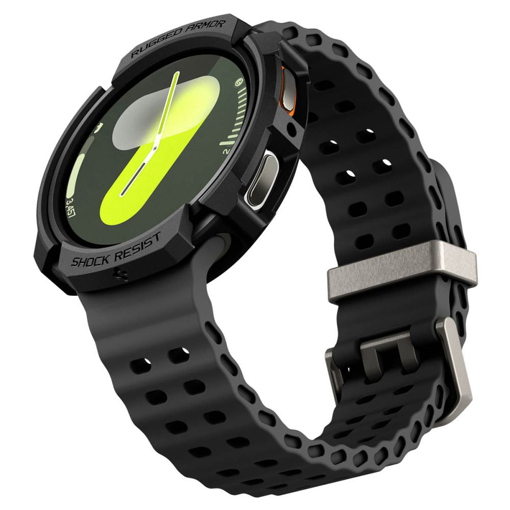Spigen Rugged Armor deksel for Samsung Galaxy Watch8 44mm, Matt svart ACS10006
