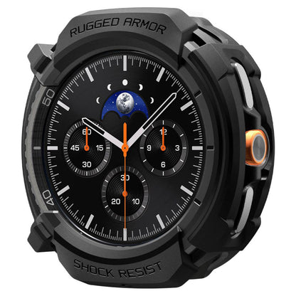 Spigen Rugged Armor deksel for Samsung Galaxy Watch8 Classic, Matt Svart ACS10012