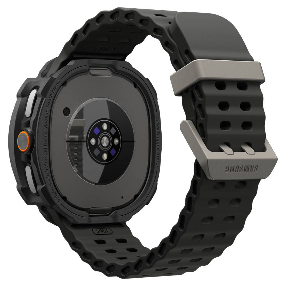 Spigen Rugged Armor deksel for Samsung Galaxy Watch8 Classic, Matt Svart ACS10012