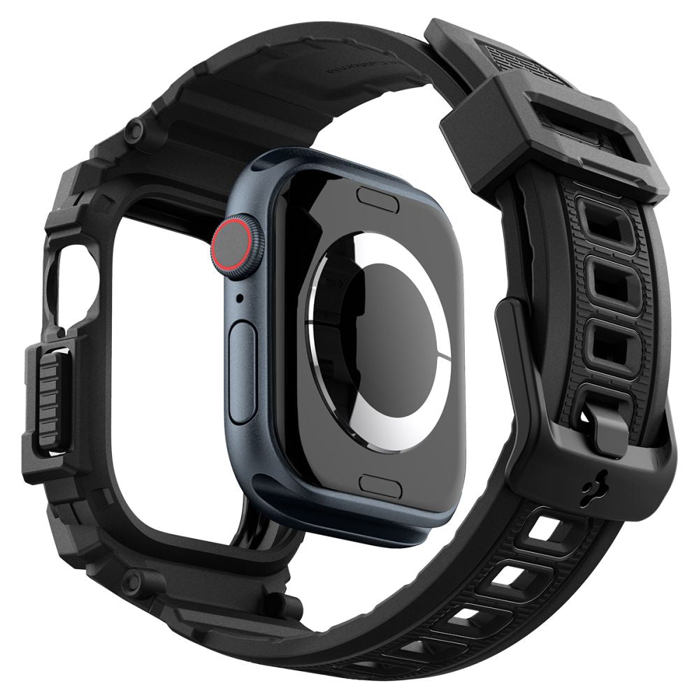 Spigen Rugged Armor Pro deksel for Apple Watch Series 10 42mm, Matt Svart ACS08591