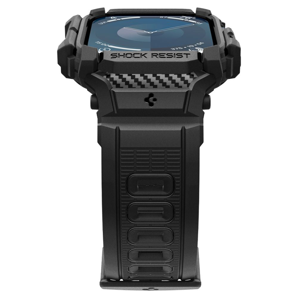 Spigen Rugged Armor Pro deksel for Apple Watch Series 10 42mm, Matt Svart ACS08591