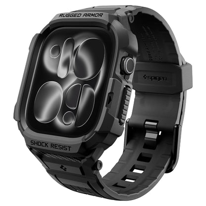 Spigen Rugged Armor Pro deksel for Apple Watch Series 12 42mm, Matt svart ACS11883
