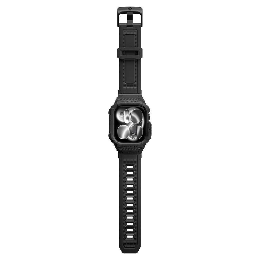 Spigen Rugged Armor Pro deksel for Apple Watch Series 12 42mm, Matt svart ACS11883