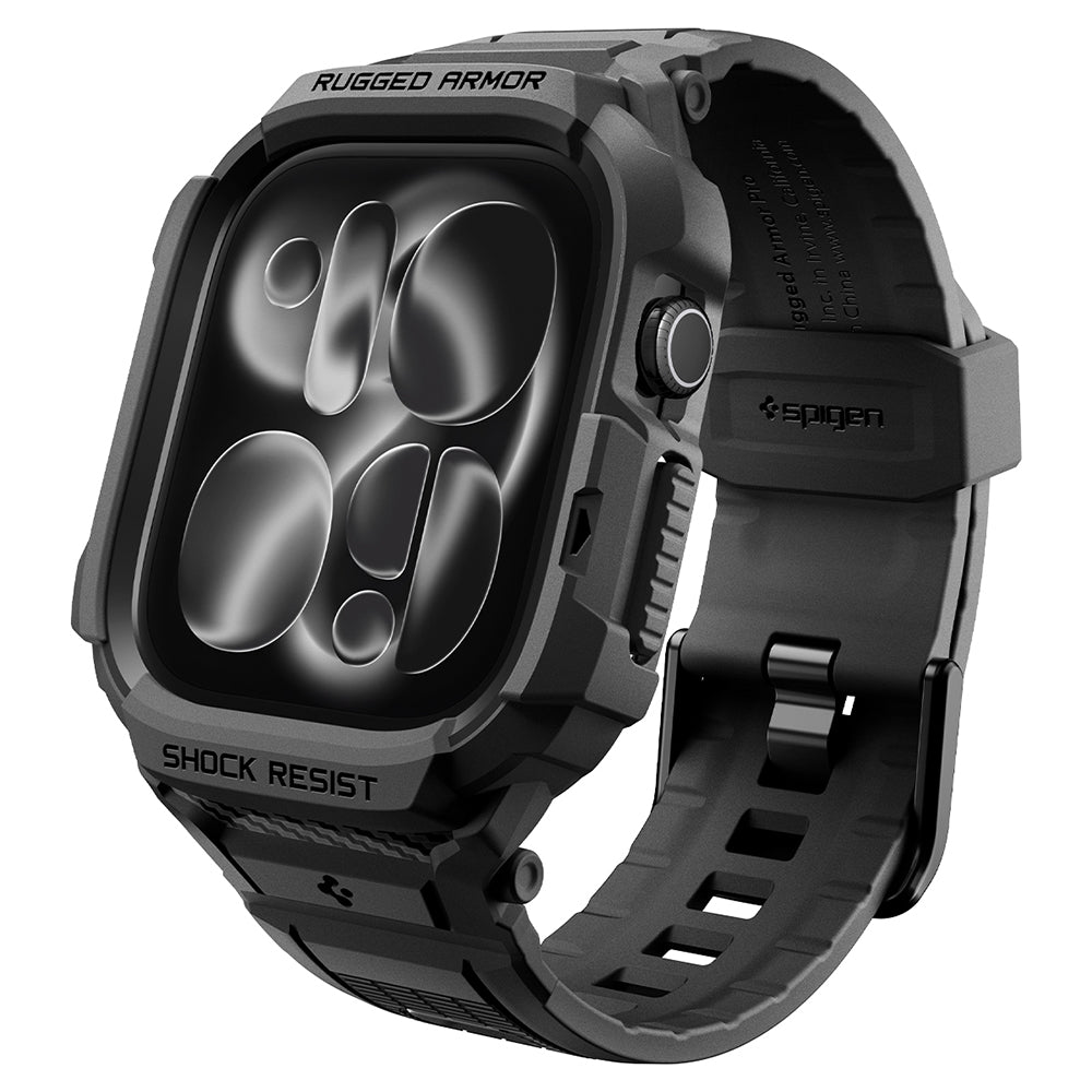 Spigen Rugged Armor Pro deksel for Apple Watch Series 12 46mm, Matt svart ACS11894