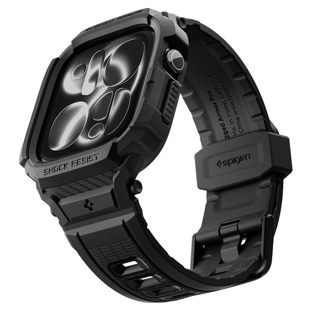 Spigen Rugged Armor Pro deksel for Apple Watch Series 12 46mm, Matt svart ACS11894
