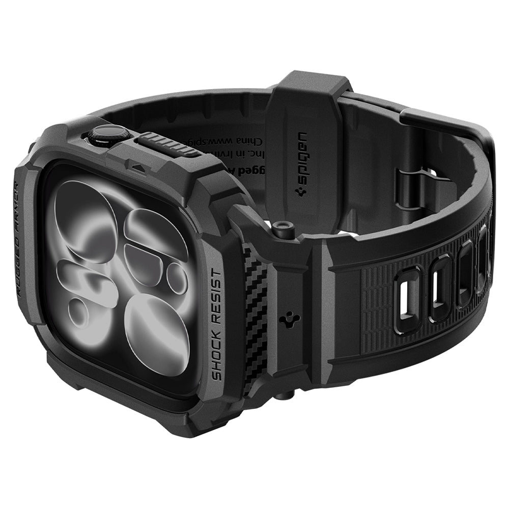 Spigen Rugged Armor Pro deksel for Apple Watch Series 12 46mm, Matt svart ACS11894