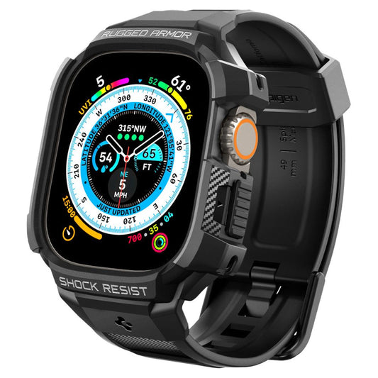 Spigen Rugged Armor Pro deksel for Apple Watch Ultra Series, Svart
