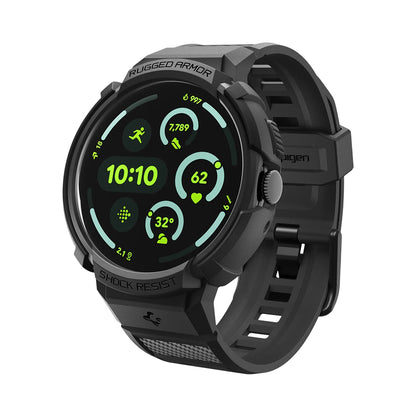 Spigen Rugged Armor Pro deksel for Google Pixel Watch 41mm-serien, svart ACS09484