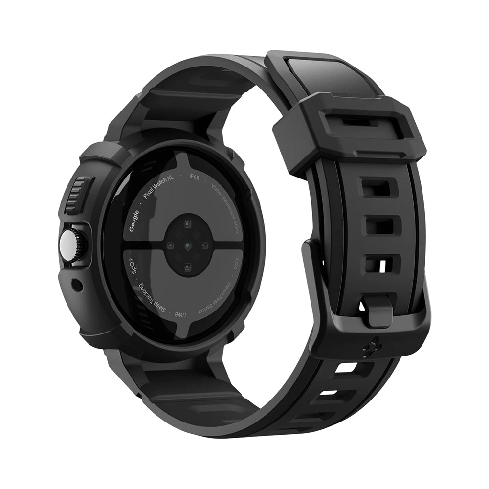 Spigen Rugged Armor Pro deksel for Google Pixel Watch 41mm-serien, svart ACS09484