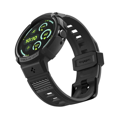 Spigen Rugged Armor Pro deksel for Google Pixel Watch 41mm-serien, svart ACS09484