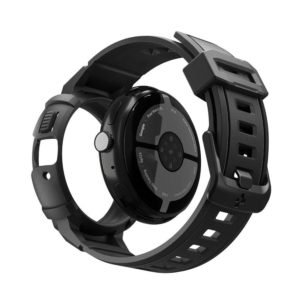 Spigen Rugged Armor Pro deksel for Google Pixel Watch 41mm-serien, svart ACS09484