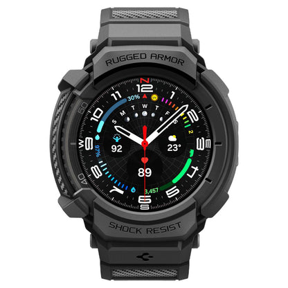 Spigen Rugged Armor Pro deksel for Samsung Galaxy Watch8 Classic, Matt Svart ACS10013