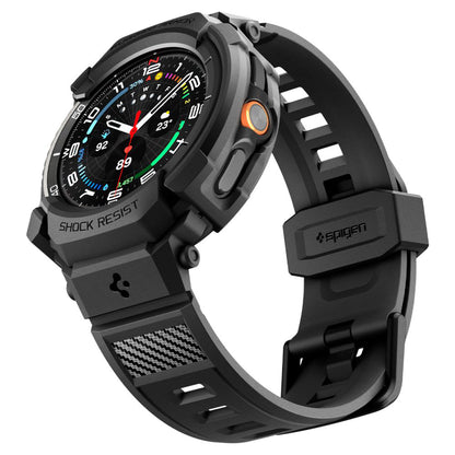 Spigen Rugged Armor Pro deksel for Samsung Galaxy Watch8 Classic, Matt Svart ACS10013