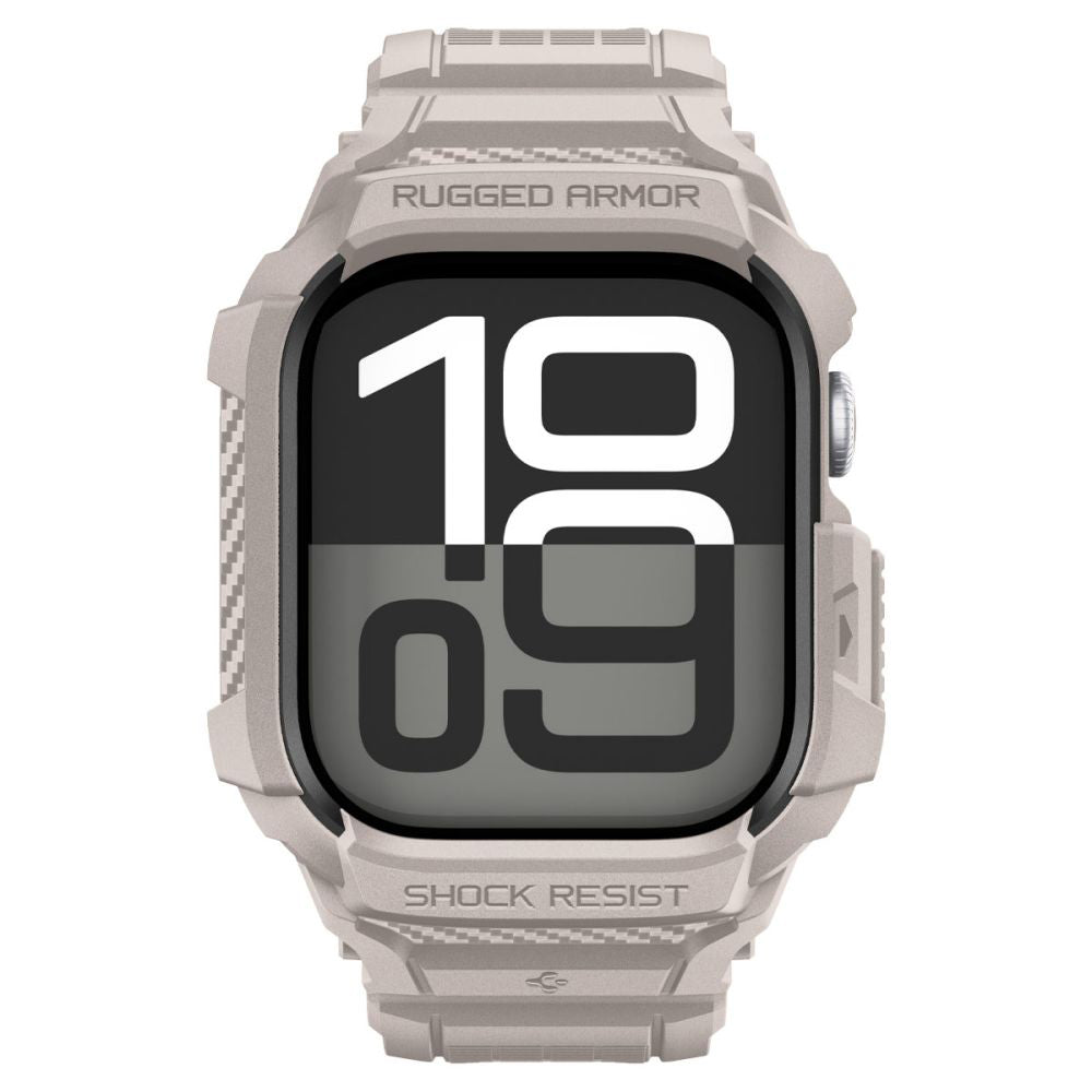 Spigen Rugged Armor Pro V2 deksel for Apple Watch Series 10 / 11 46mm, Beige ACS10506