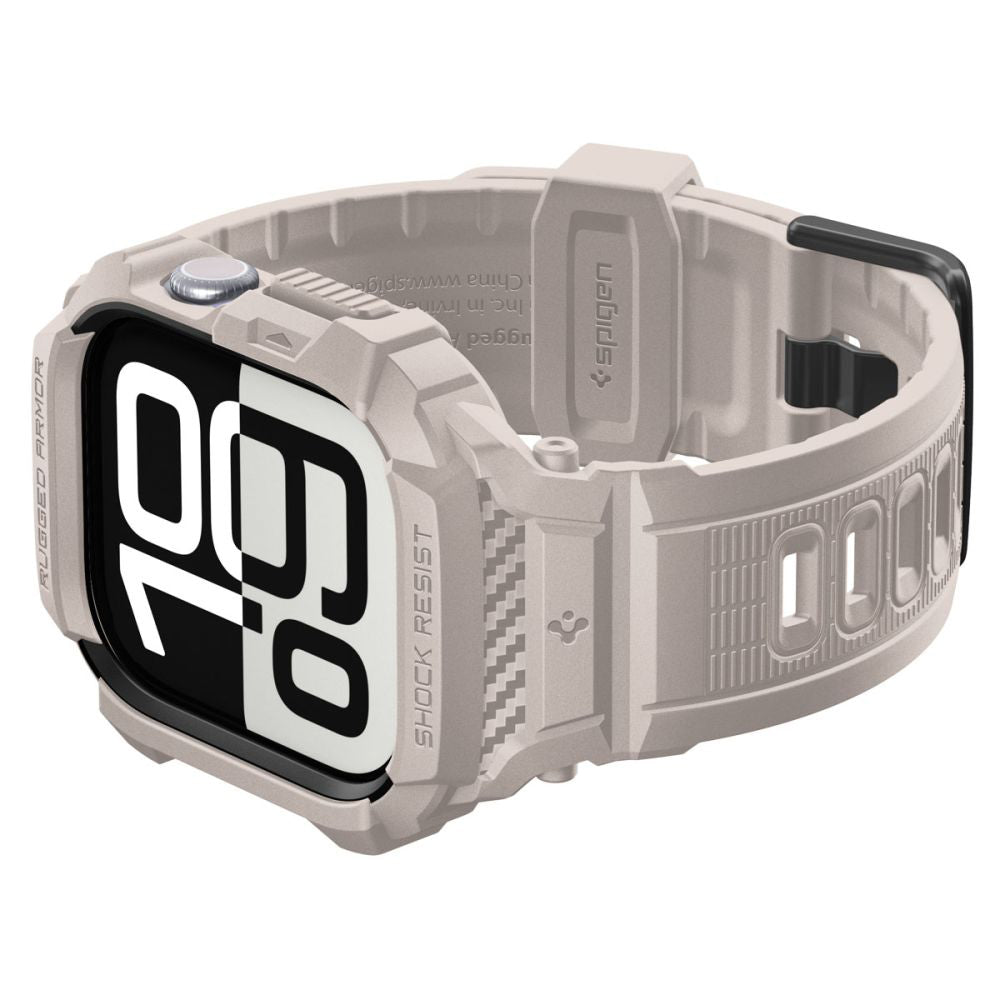 Spigen Rugged Armor Pro V2 deksel for Apple Watch Series 10 / 11 46mm, Beige ACS10506
