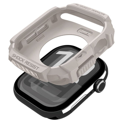 Spigen Rugged Armor V2 deksel for Apple Watch Series 10 / 11 42mm, Beige