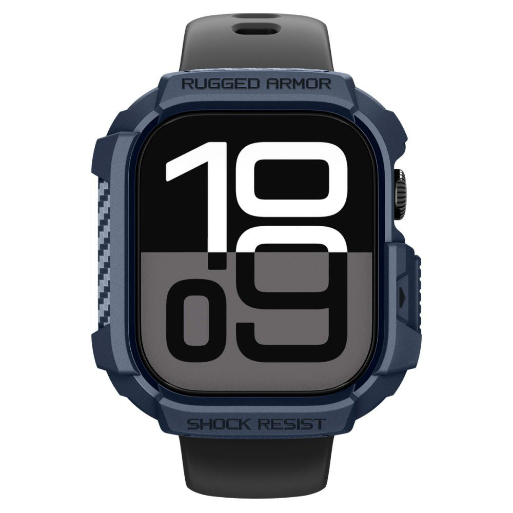 Spigen Rugged Armor V2 deksel for Apple Watch Series 10 / 11 42mm, Marineblå