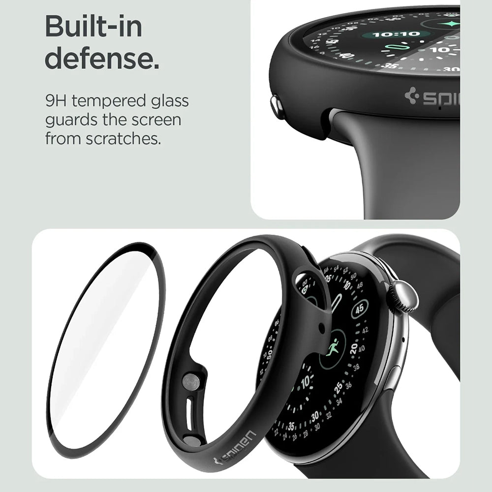 Spigen Thin Fit 360 deksel for Google Pixel Watch 45mm Series, svart ACS11746