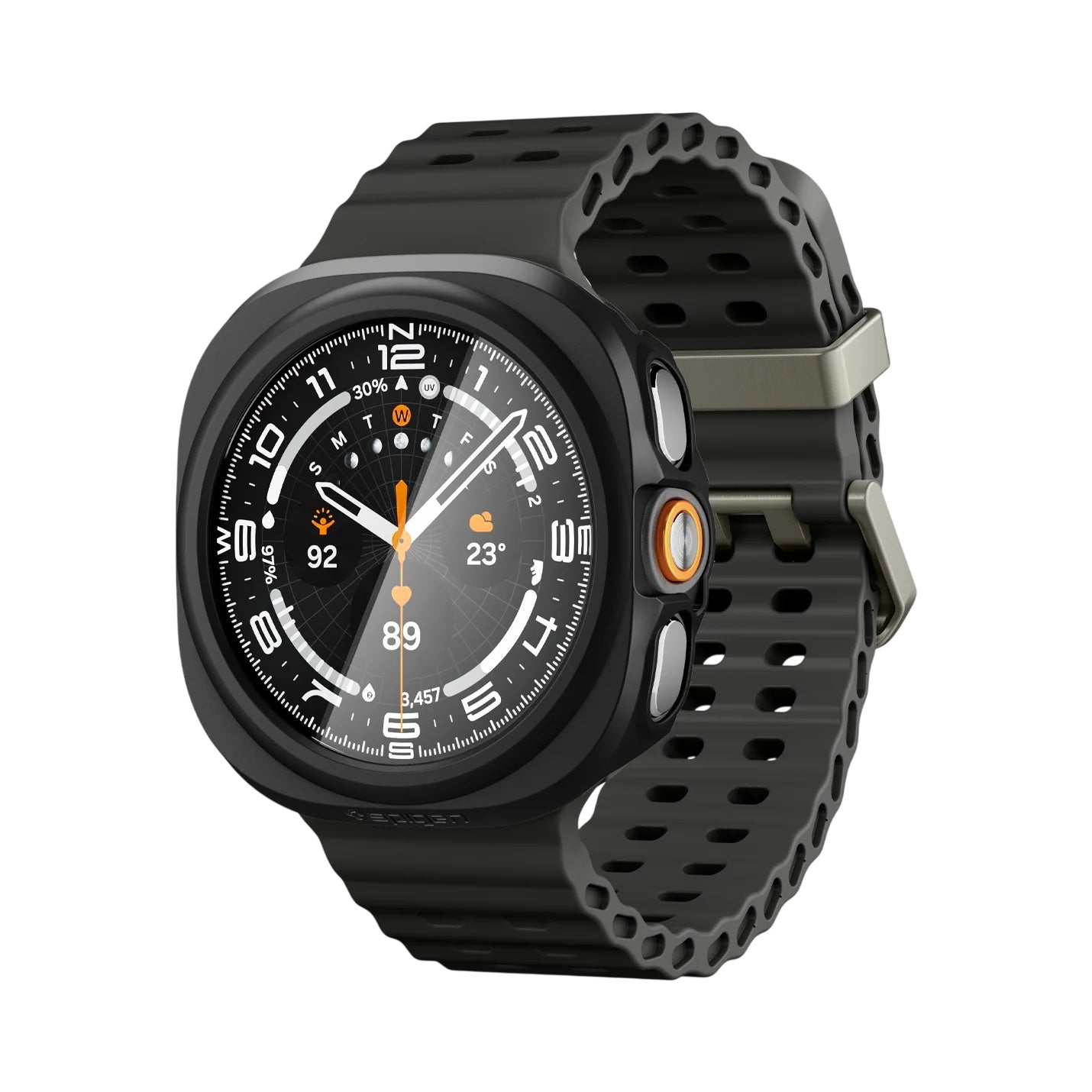 Spigen Thin Fit 360 deksel for Samsung Galaxy Watch Ultra2, svart ACS11609