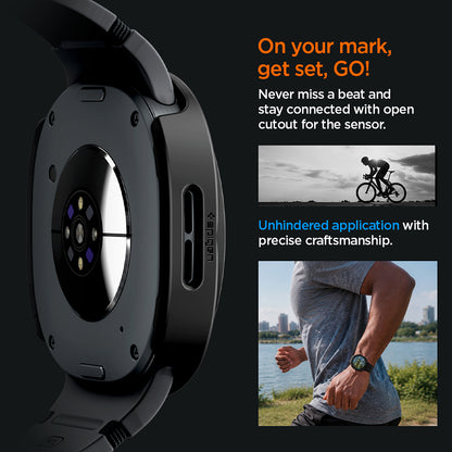 Spigen Thin Fit 360 deksel for Samsung Galaxy Watch9 / Watch8 44mm, svart ACS11601