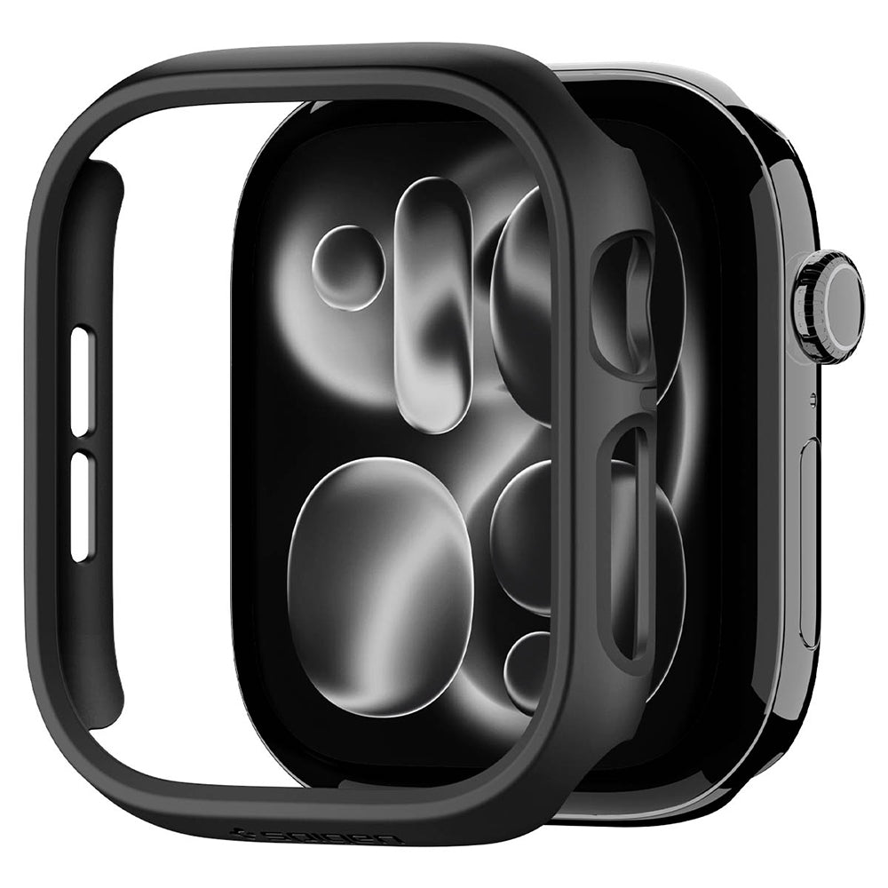 Spigen Thin Fit deksel for Apple Watch 12 42mm, svart ACS11880