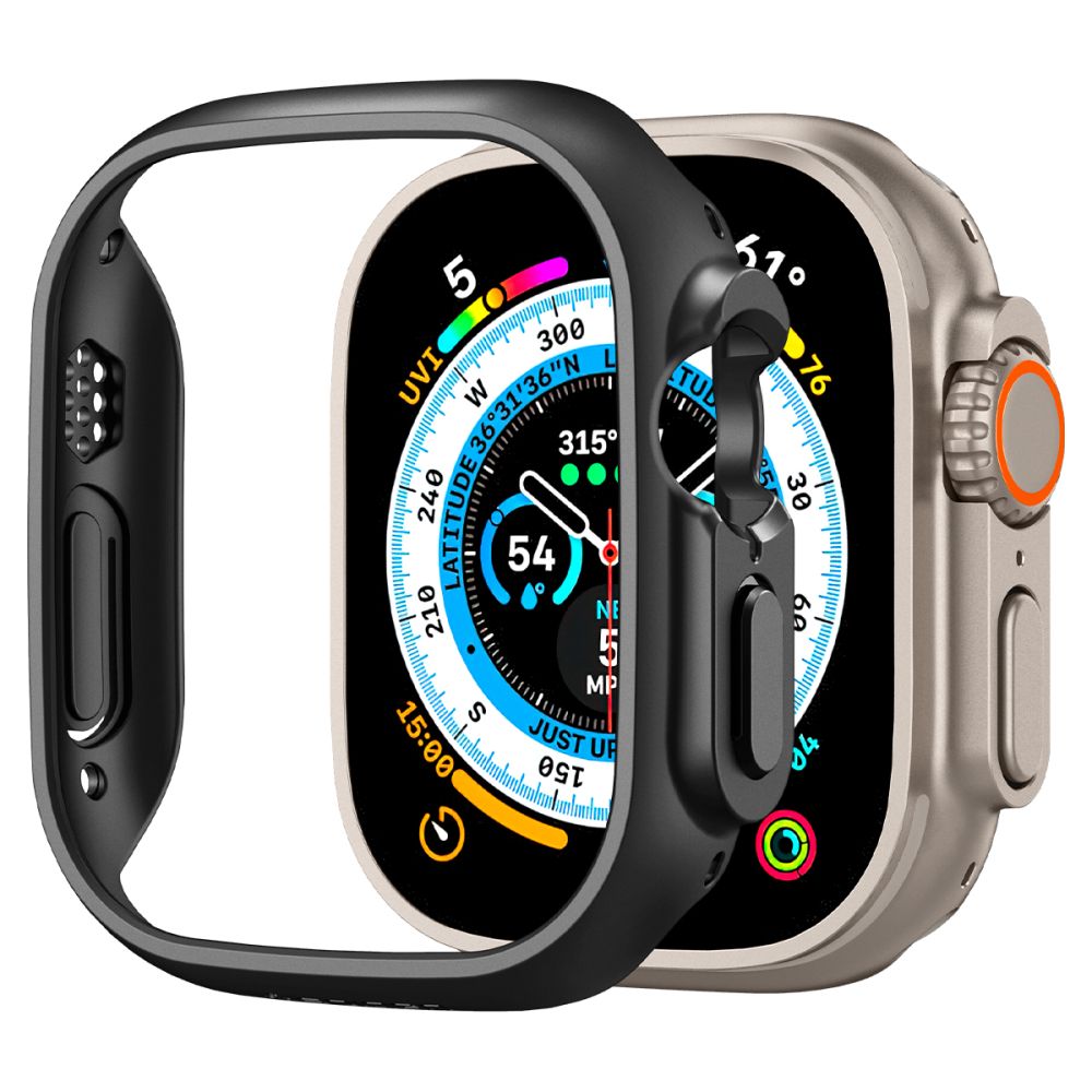 Spigen Thin Fit deksel for Apple Watch Ultra Series, Svart ACS05458