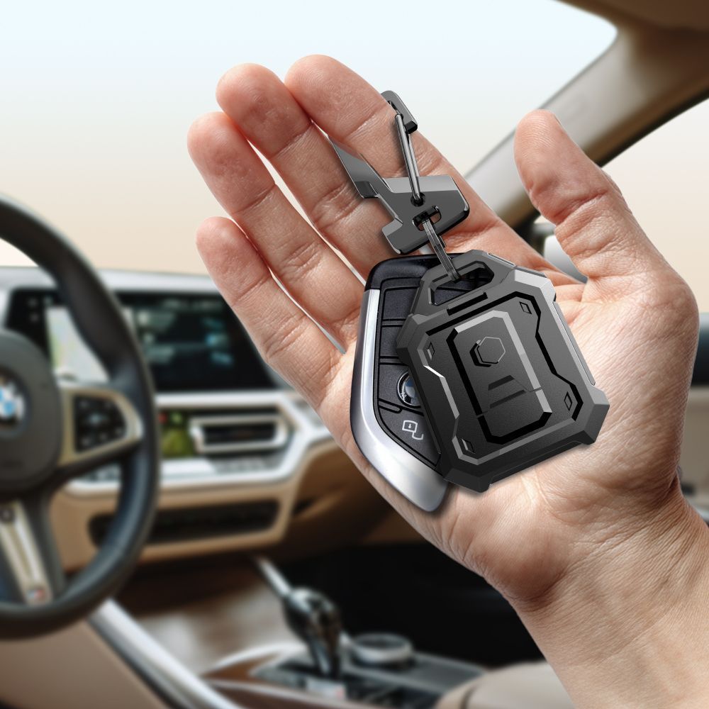 Tech-Protect Kevlar Pro deksel for Apple AirTag, Svart
