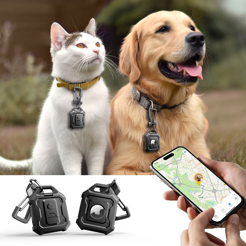 Tech-Protect Kevlar Pro deksel for Apple AirTag, Svart