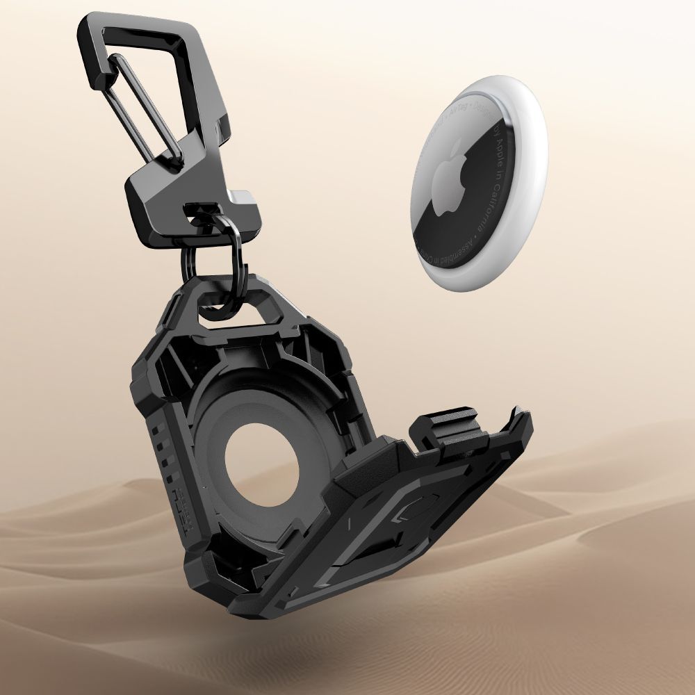 Tech-Protect Kevlar Pro deksel for Apple AirTag, Svart