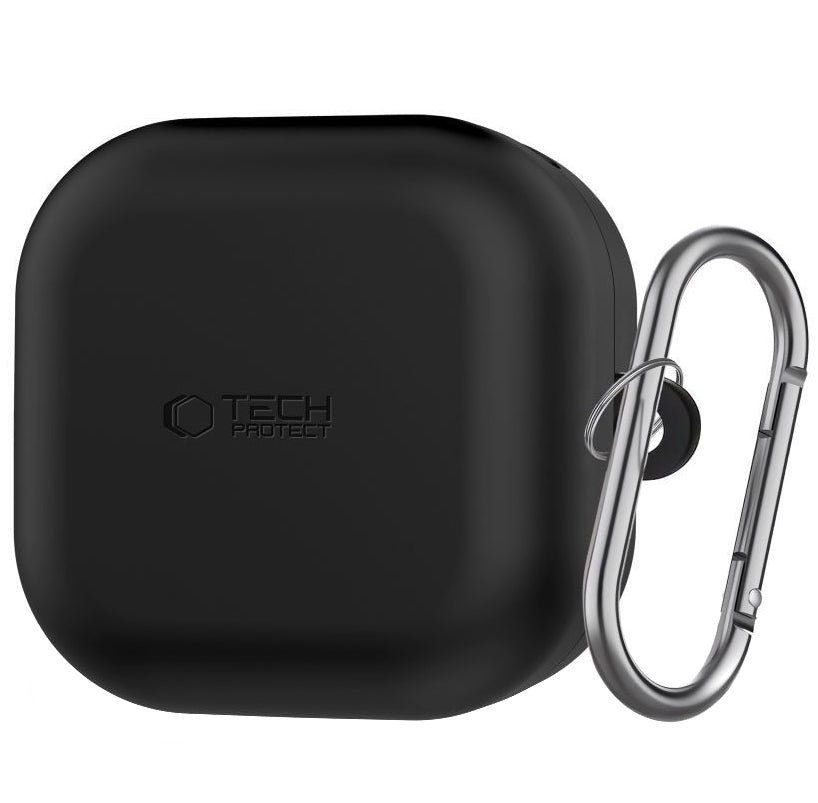 Tech-Protect Silicone Hook-deksel for Samsung Galaxy Buds4 / Buds4 Pro, Svart