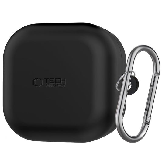 Tech-Protect Silicone Hook-deksel for Samsung Galaxy Buds4 / Buds4 Pro, Svart