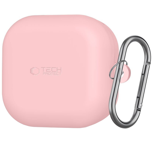 Tech-Protect Silicone Hook etui for Samsung Galaxy Buds4 / Buds4 Pro, Rosa