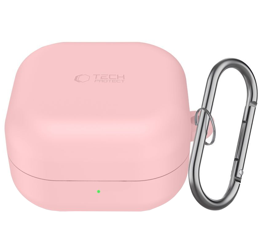 Tech-Protect Silicone Hook etui for Samsung Galaxy Buds4 / Buds4 Pro, Rosa