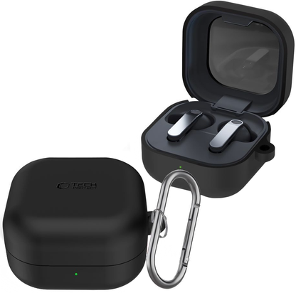 Tech-Protect Silicone Hook-deksel for Samsung Galaxy Buds4 / Buds4 Pro, Svart