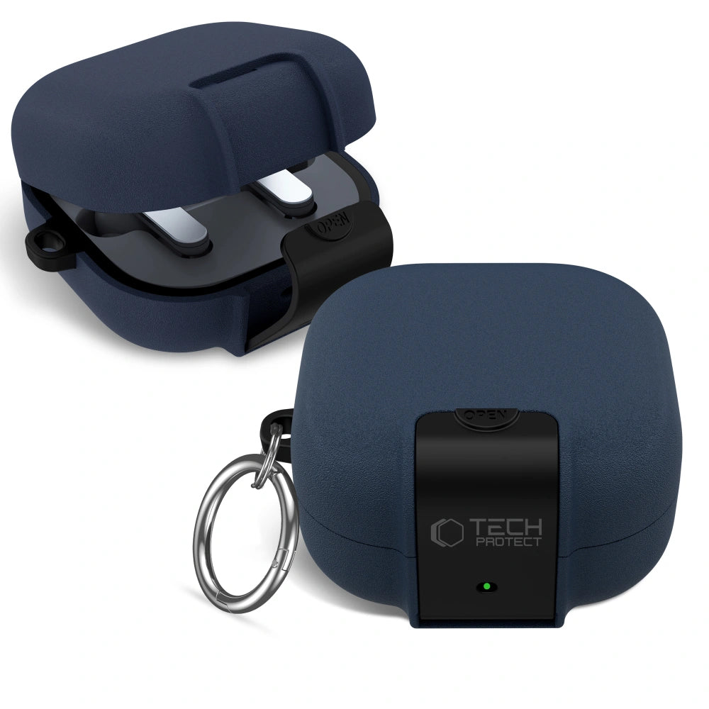 Tech-Protect Slim Hook etui for Samsung Galaxy Buds4 / Buds4 Pro, Marineblå